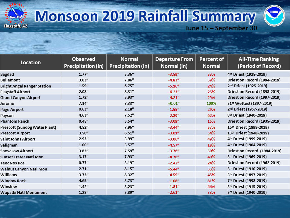 2019 monsoon rainfall